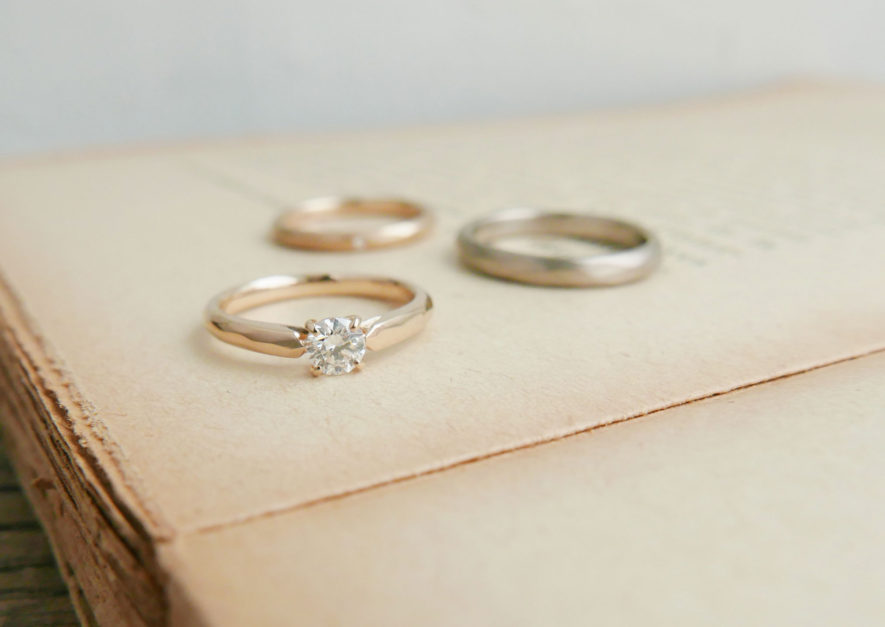 婚約指輪と結婚指輪のセットリング